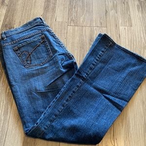 Vintage, Like New Express X2 Denim Flare Jeans in Size W10
